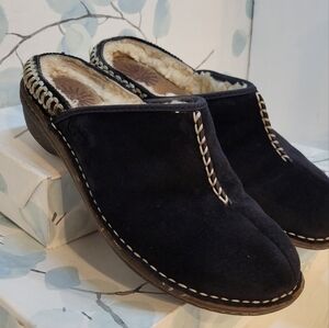 Ugg Kohala Black Suede Clogs/Slippers Women's Size 8